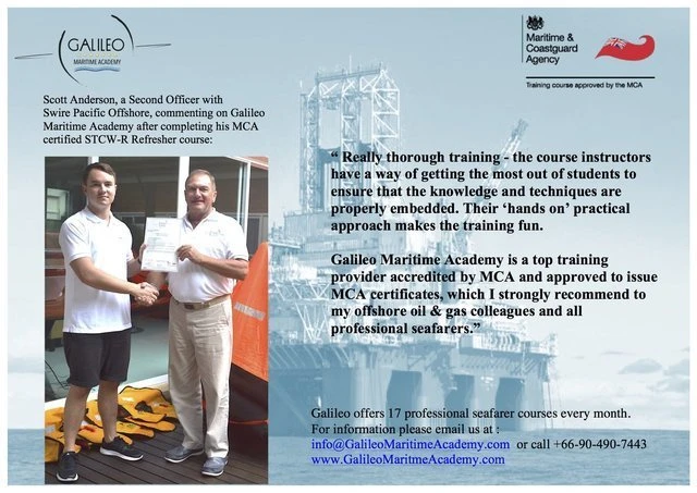 Scott Anderson Comments On STCW Refresher Training